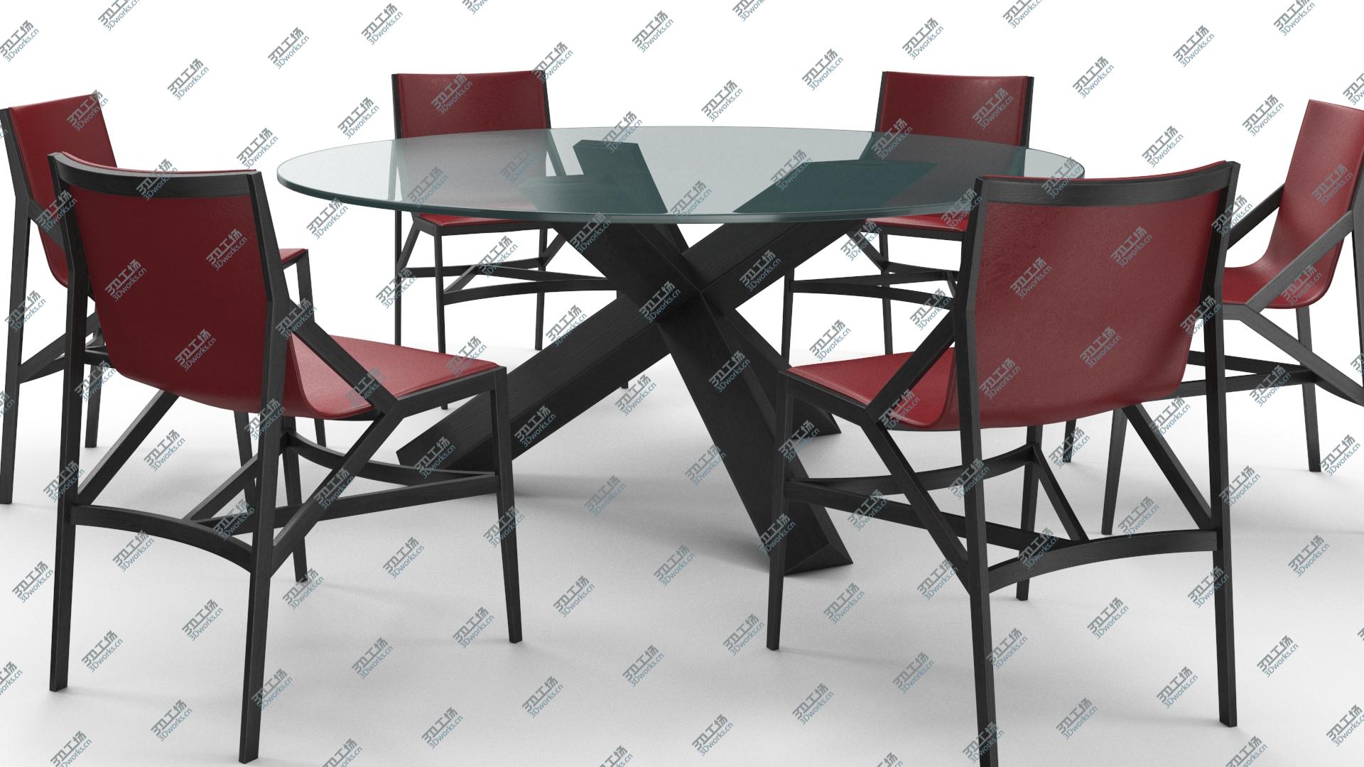 images/goods_img/2021040233/3D Cassina Dining Table Chair Set Black Glass Red model/4.jpg